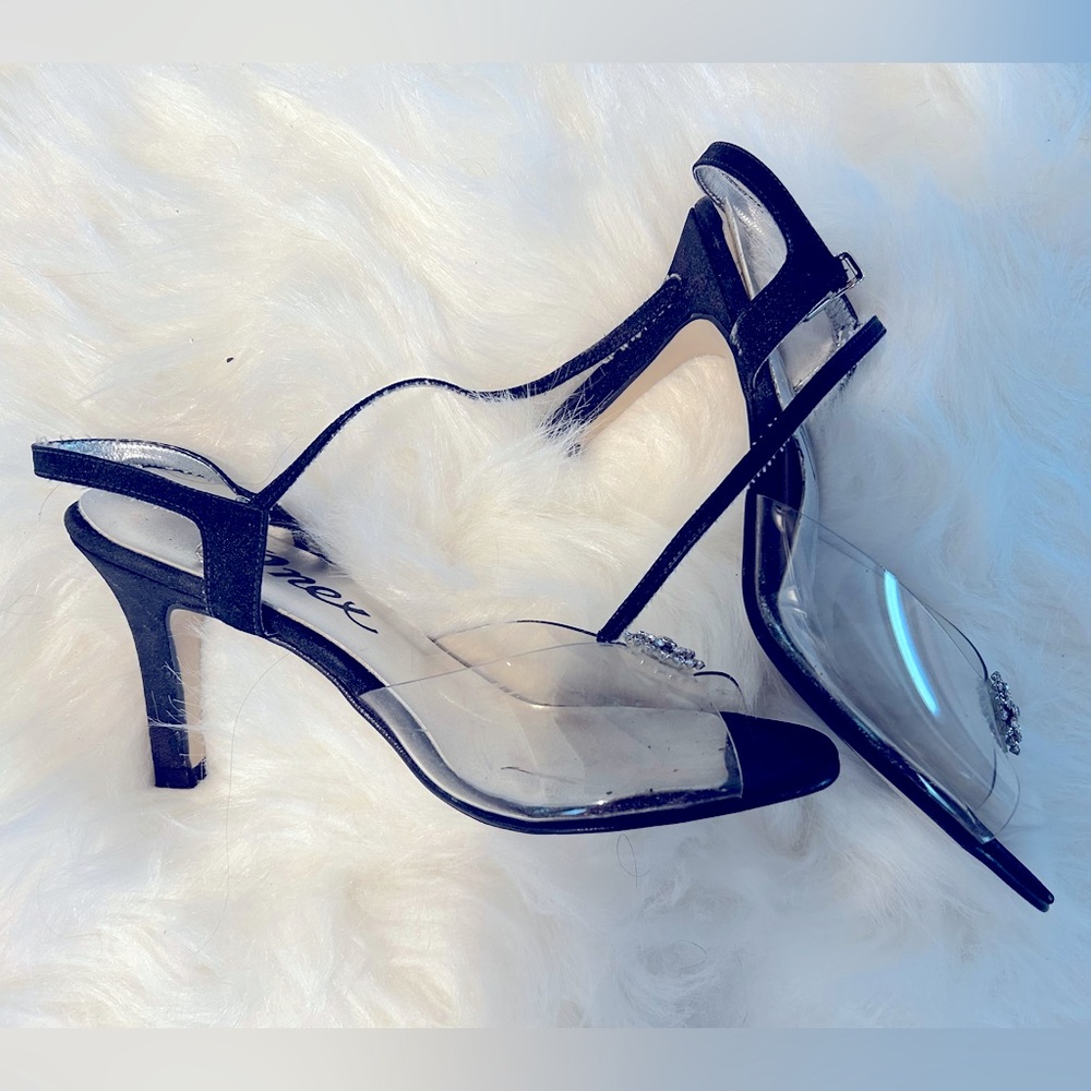 Onex translucent strappy heels